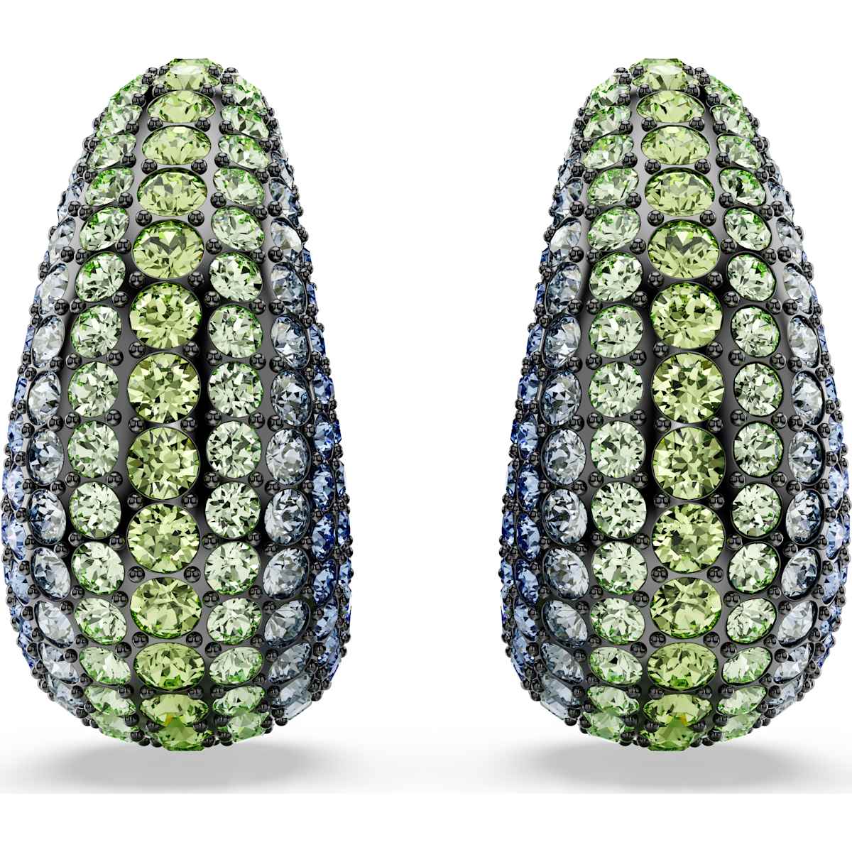 Sublima drop earrings, Round cut, Small, Multicolored, Ruthenium plated 5692111