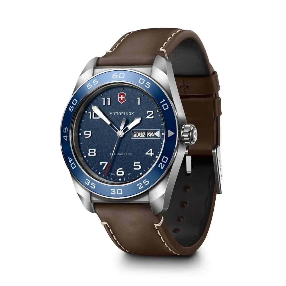 Swiss Army 42, SIR, BLE dial, BRN leather strap 242040