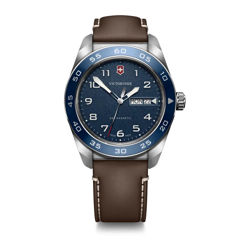 Swiss Army 42, SIR, BLE dial, BRN leather strap 242040