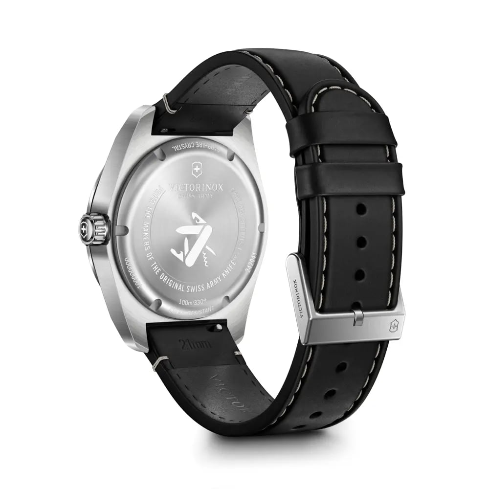 Swiss Army 42, SIR, BLK dial, BLK leather strap 242041