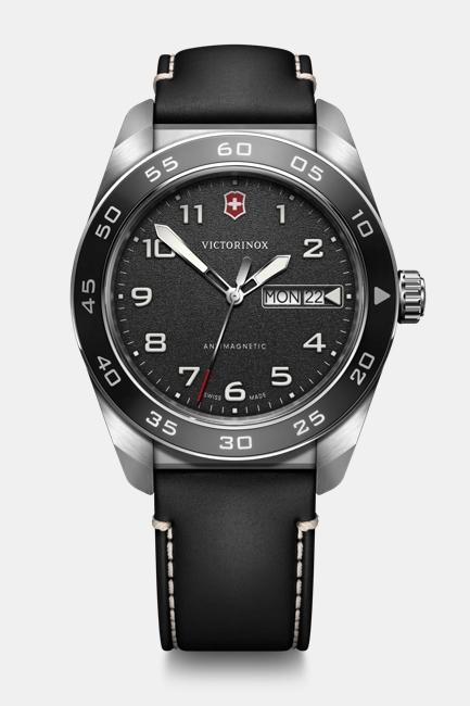 Swiss Army 42, SIR, BLK dial, BLK leather strap 242041