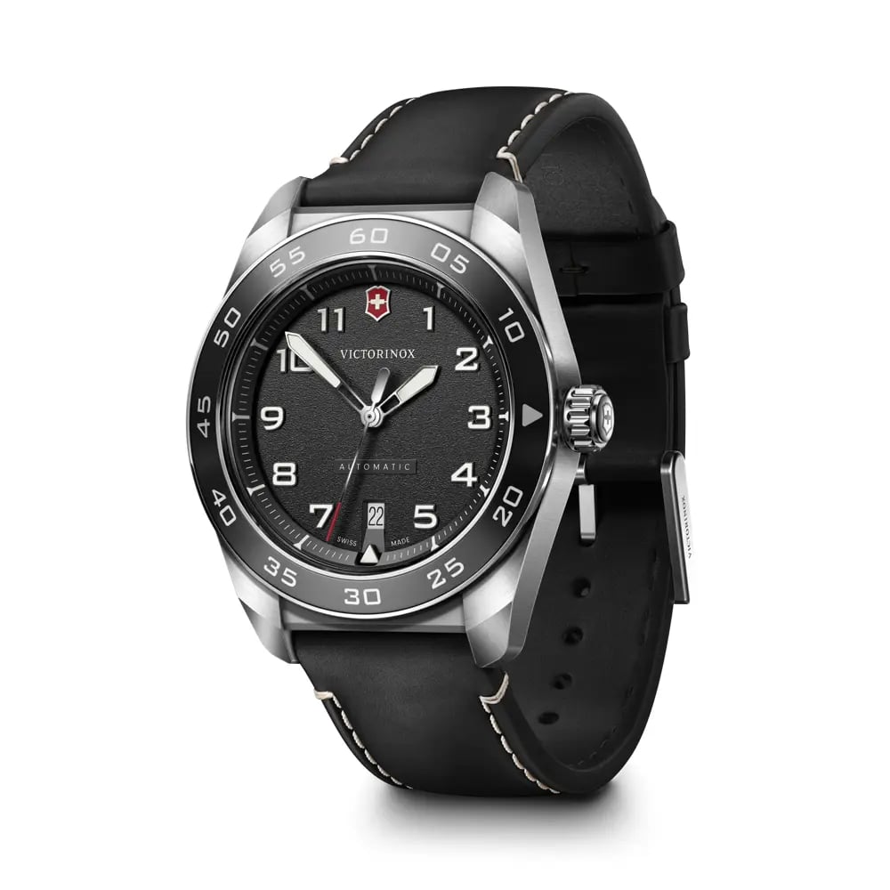 Swiss Army Auto 42, SIR, BLK dial, BLK leather strap 242044