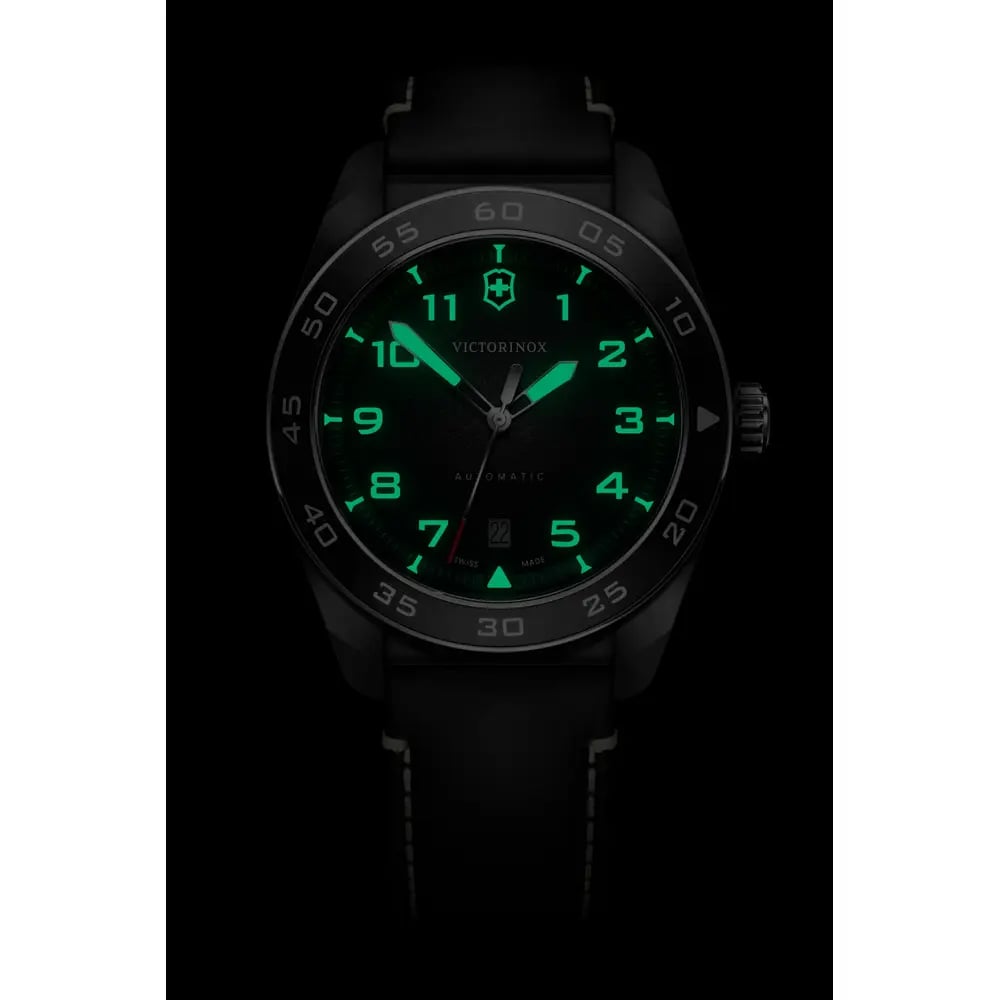 Swiss Army Auto 42, SIR, BLK dial, BLK leather strap 242044