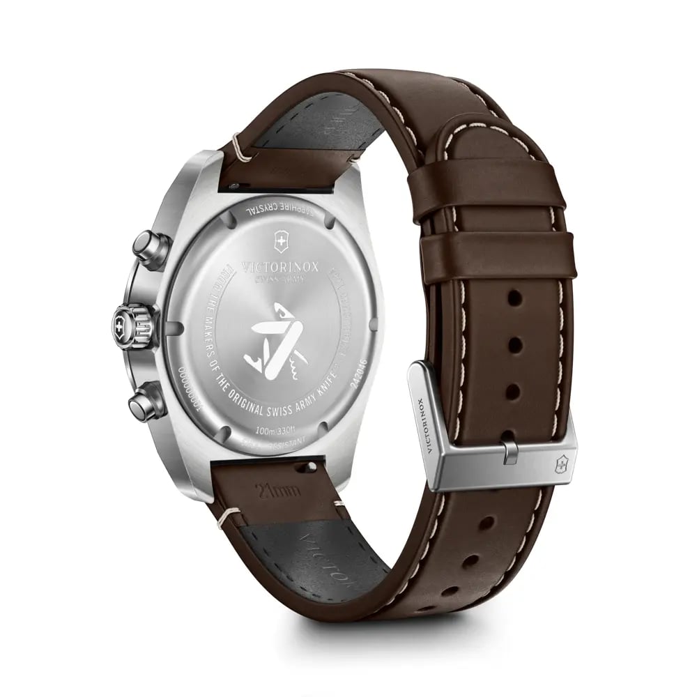 Swiss Army Chrono 42, SIR, BLK dial, BRN leather strap 242046