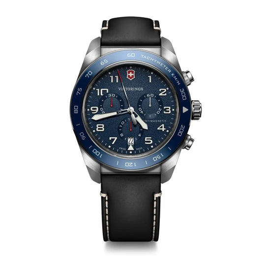 Swiss Army Chrono 42, SIR, BLE dial, BLK leather strap 242047
