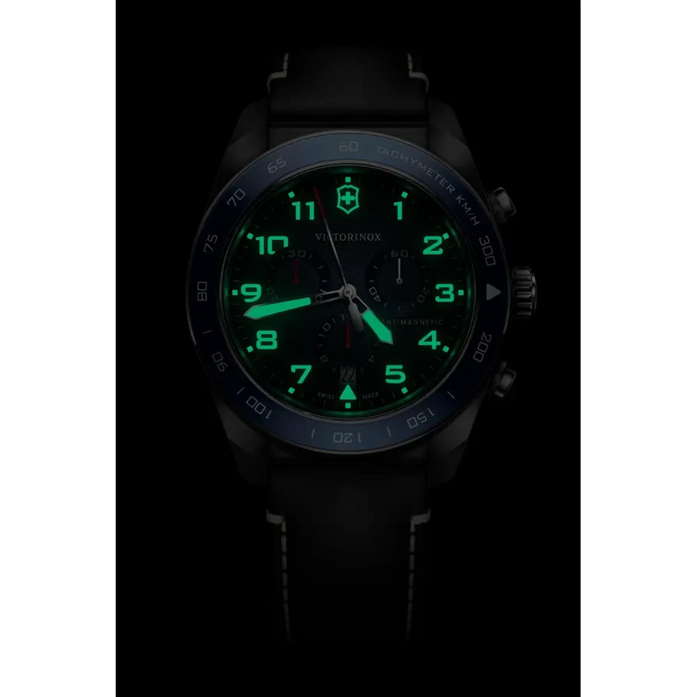 Swiss Army Chrono 42, SIR, BLE dial, BLK leather strap 242047