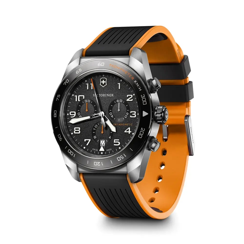 Swiss Army Chrono 42, SIR, BLK dial, BLK rubber strap 242050