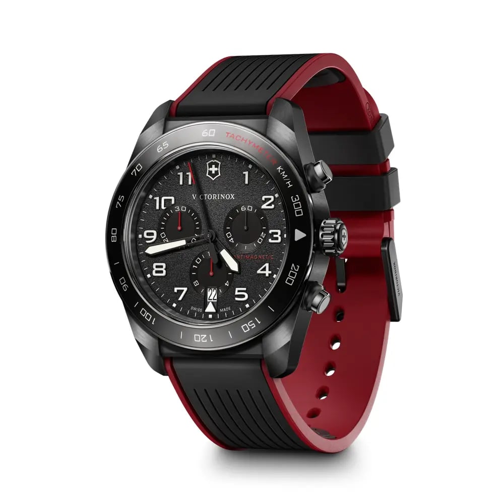 Swiss Army Chrono 42, BLK, BLK dial, BLK rubber strap 242051