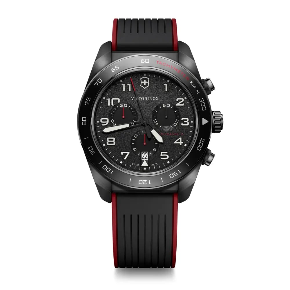 Swiss Army Chrono 42, BLK, BLK dial, BLK rubber strap 242051