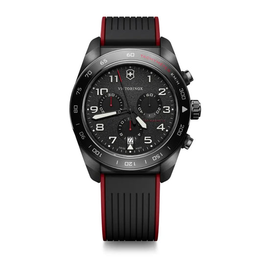 Swiss Army Chrono 42, BLK, BLK dial, BLK rubber strap 242051