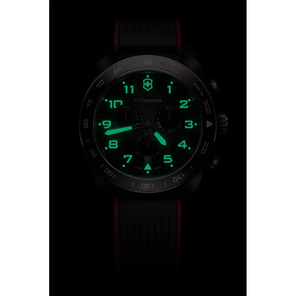 Swiss Army Chrono 42, BLK, BLK dial, BLK rubber strap 242051