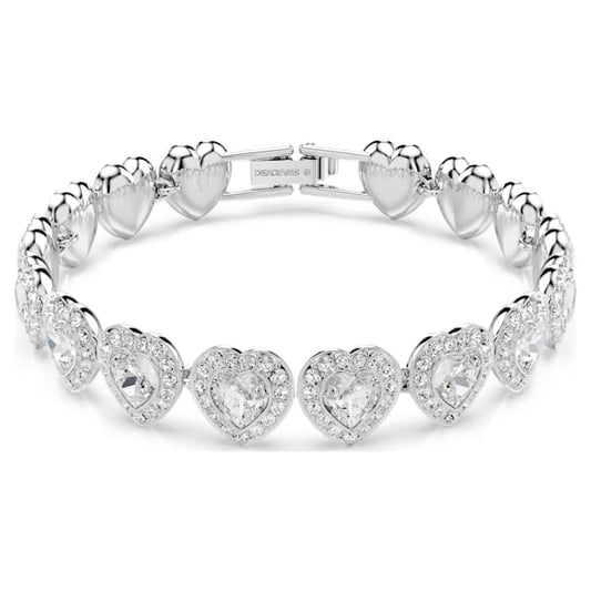 Ariana Grande x Swarovski Tennis bracelet Mixed cuts, Heart, White, Rhodium plated 5720860