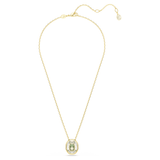 Chroma pendant Octagon cut, Green, Gold-tone plated 5705580