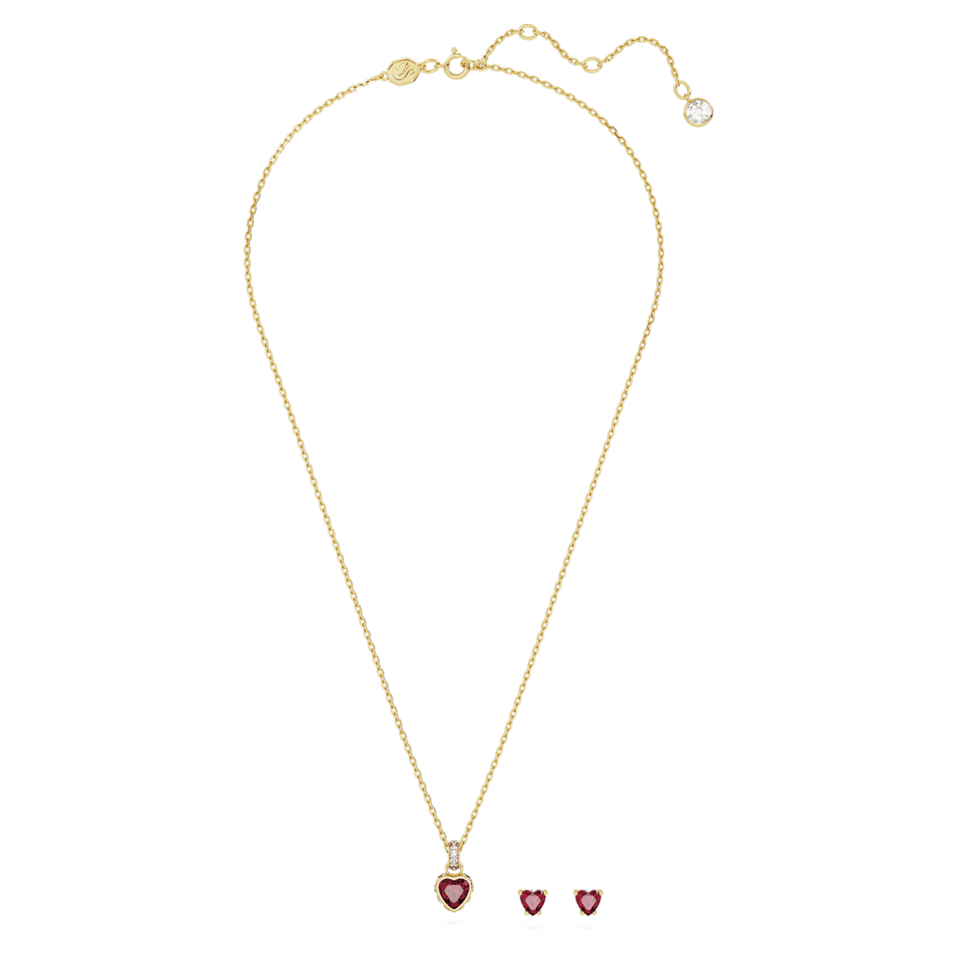 Stilla set Heart, Red, Gold-tone plated 5684506