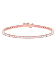 Classic Small Brilliant Tennis Bracelet Finished in 18kt Rose Gold