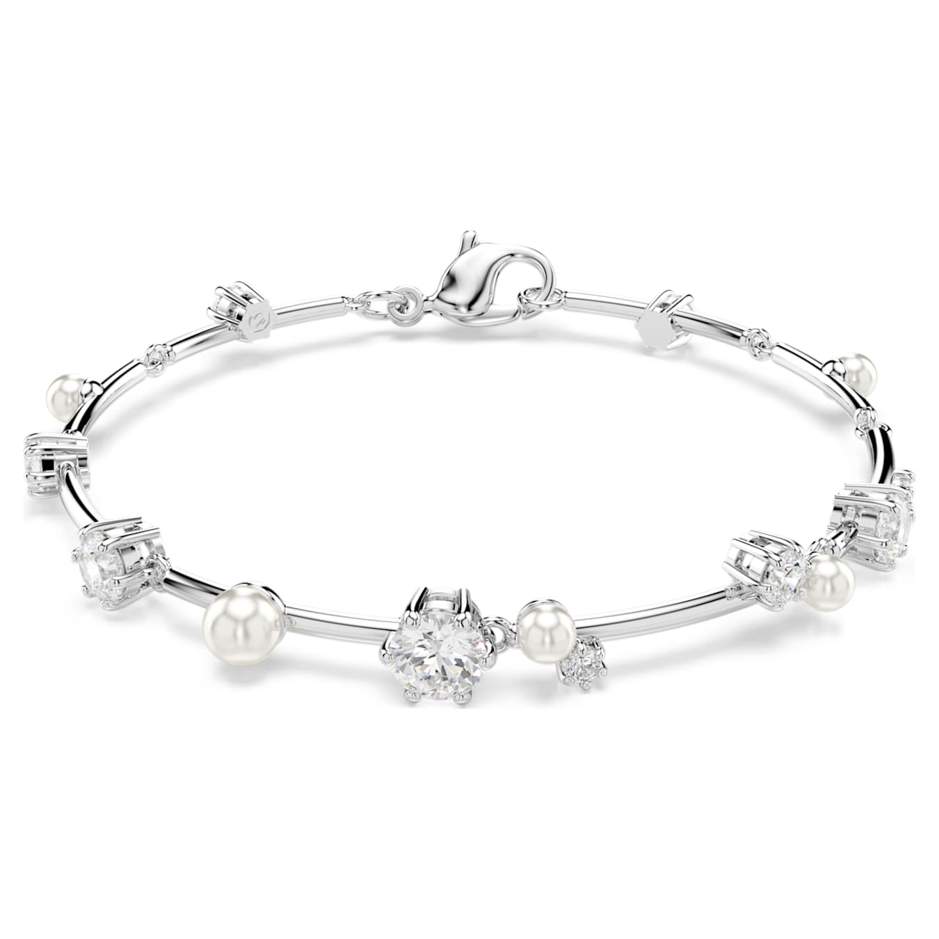 Constella Tennis bracelet Crystal pearl, Round cuts