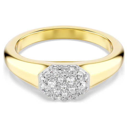 Swarovski Dextera Ring, White Crystals, 18K Gold Finish