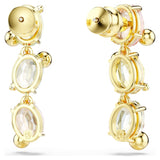 Gema drop earrings Asymmetrical design, Mixed cuts, Multicolored, Gold-tone plated 5714815