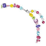 Gema necklace Mixed cuts, Multicolored, Rhodium plated 5656397