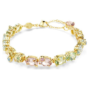 Gema Tennis bracelet Mixed cuts, Multicolored, Gold-tone plated 5705808