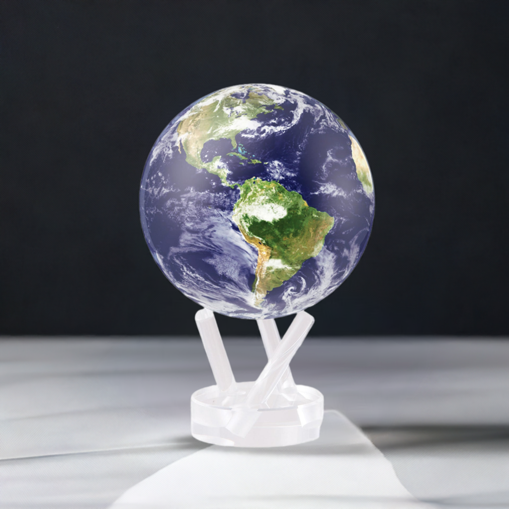 Mova Globe 4.5" Satellite view earth with clouds