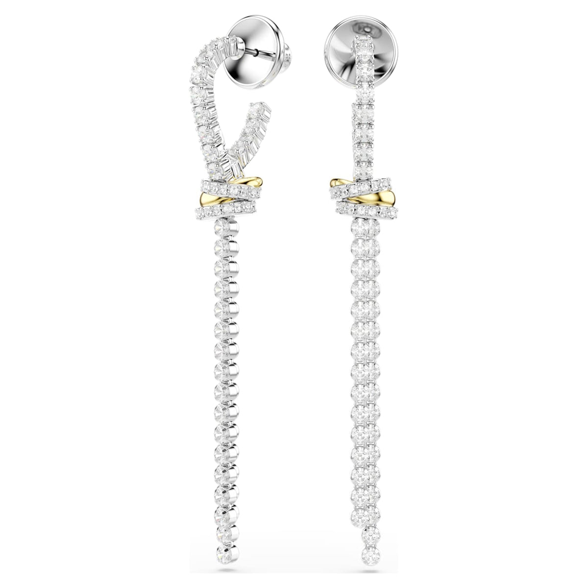 Swarovski Hyperbola Knot Drop Earrings, White, Mixed Metal Finish 5752866