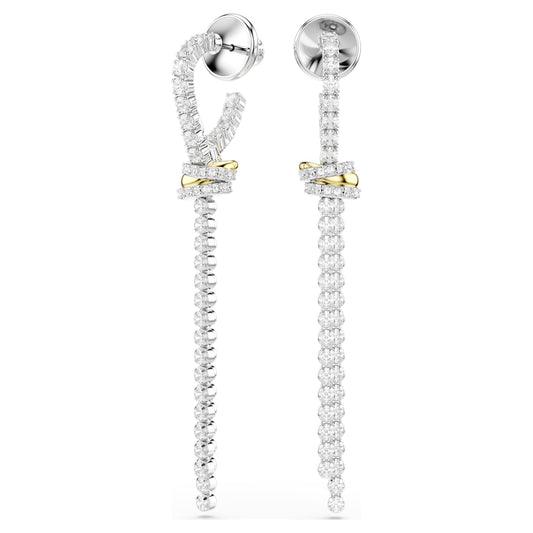 Swarovski Hyperbola Knot Drop Earrings, White, Mixed Metal Finish 5752866