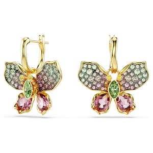 Idyllia drop earrings Mixed cuts, Pavé, Butterfly, Multicolored, Mixed metal finish 5709953