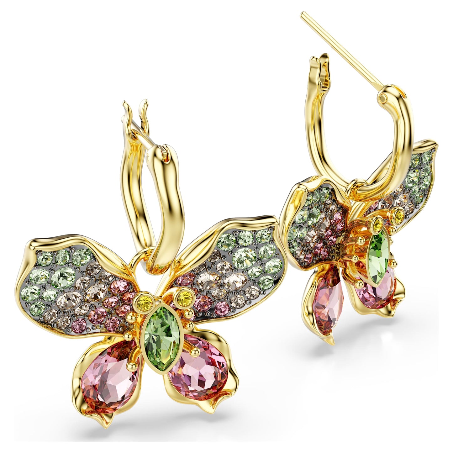 Idyllia drop earrings Mixed cuts, Pavé, Butterfly, Multicolored, Mixed metal finish 5709953
