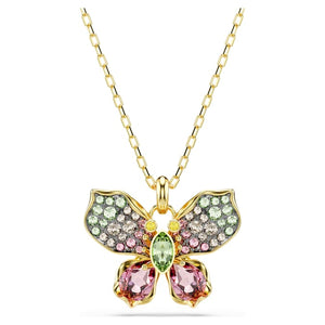 Idyllia pendant Mixed cuts, Pavé, Butterfly, Multicolored, Mixed metal finish 5709950