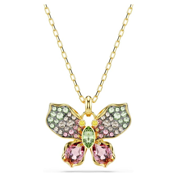 Idyllia pendant Mixed cuts, Pavé, Butterfly, Multicolored, Mixed metal finish 5709950