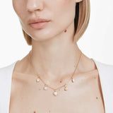 Imber necklace Mixed cuts, White, Gold-tone plated 5714836