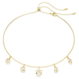 Imber necklace Mixed cuts, White, Gold-tone plated 5714836