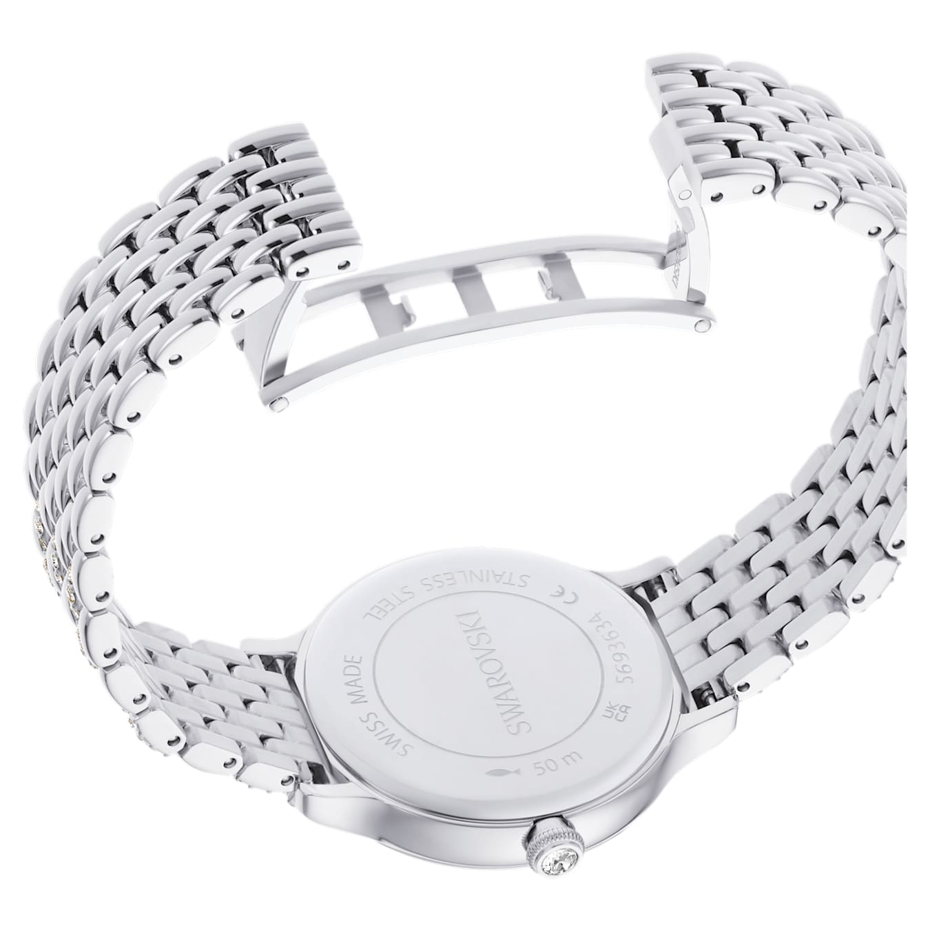 Showing a caseback and clasp 