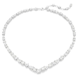 Mesmera necklace Mixed cuts, White, Rhodium plated 5665242