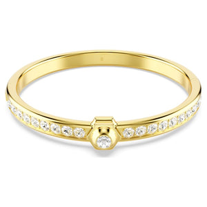 Numina bangle
Round cut, White, Gold-tone plated