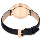 Octea Nova watchSwiss Made, Leather strap, Black, Rose gold-tone finish 5650033