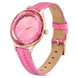 Octea Nova watch Swiss Made, Leather strap, Pink, Rose gold-tone finish 5650030