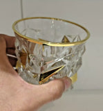 24KT GOLD GLACIER WHISKY GLASSES 3.5" Tall