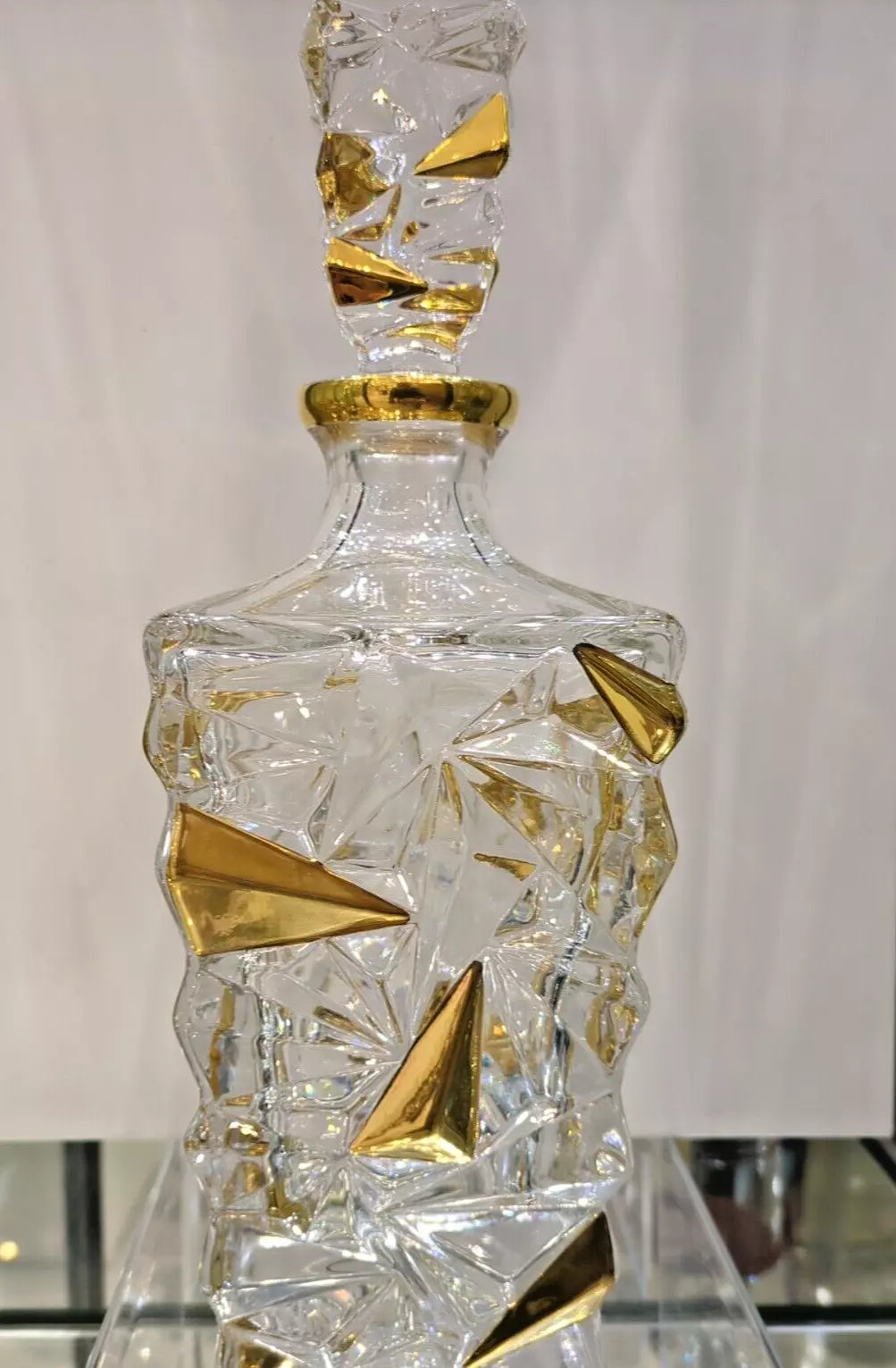 24kt Gold plated Venetian Glass Decanter 30 OZ