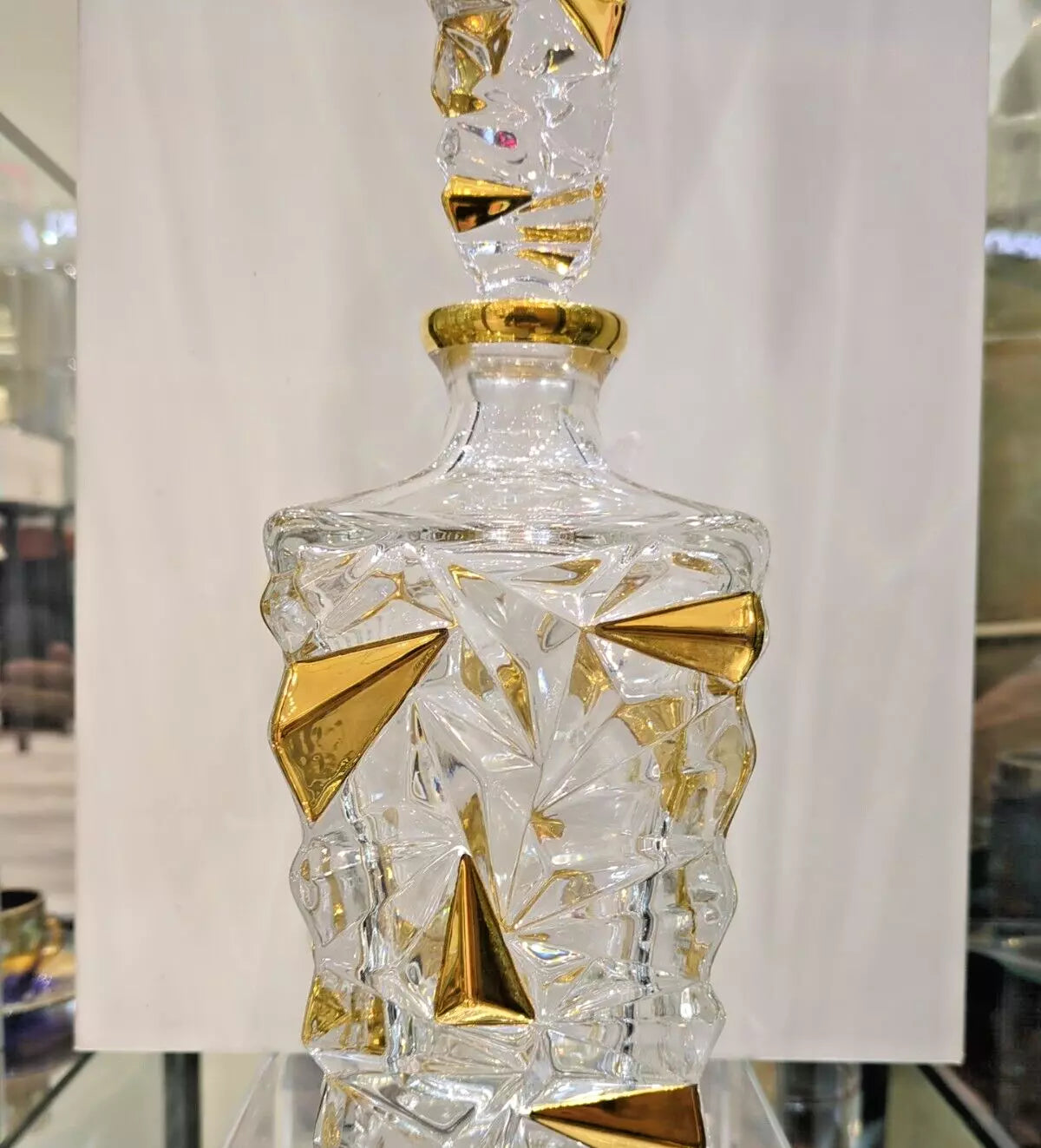 24kt Gold plated Venetian Glass Decanter 30 OZ