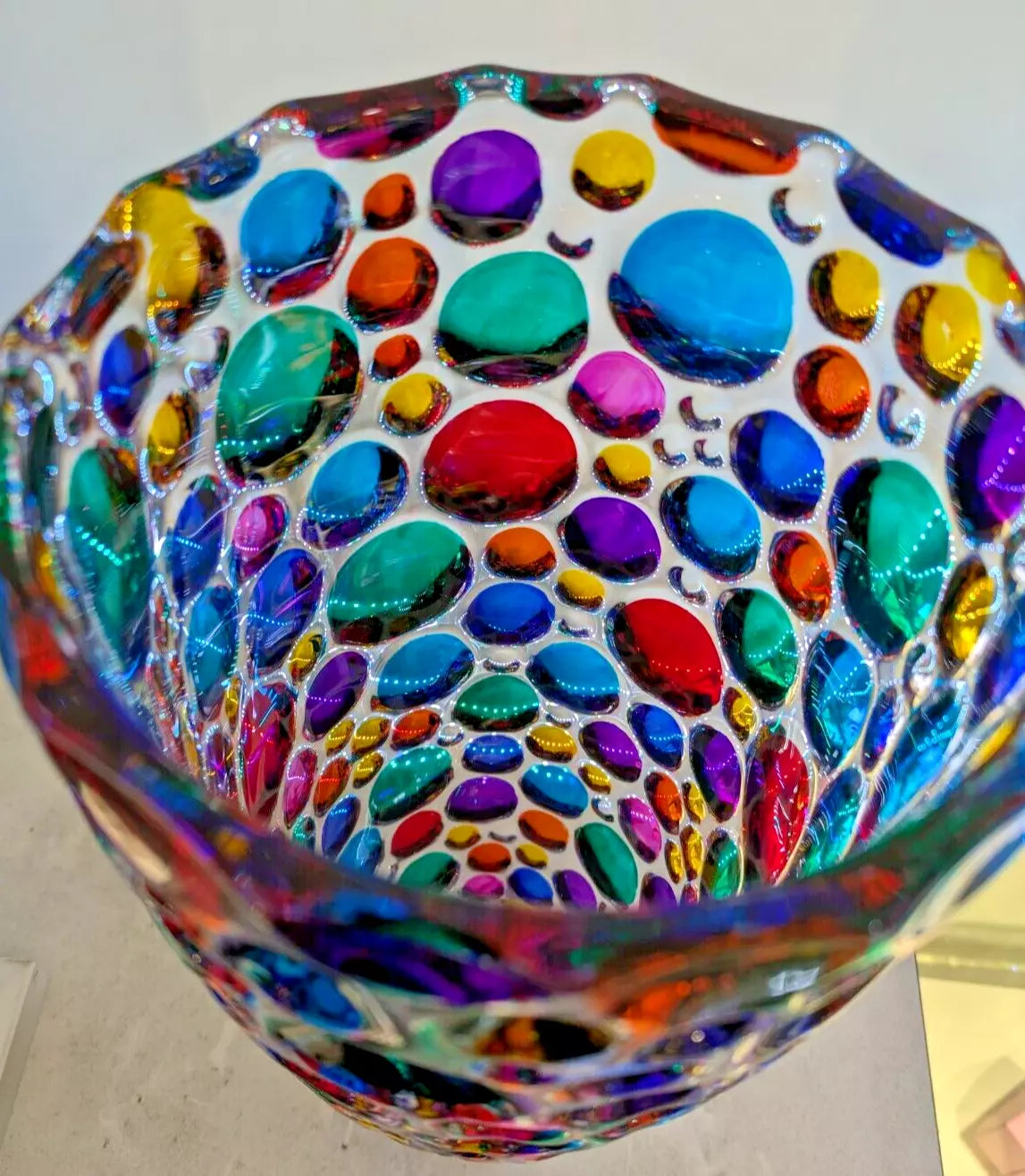 Bubble vase inside view.