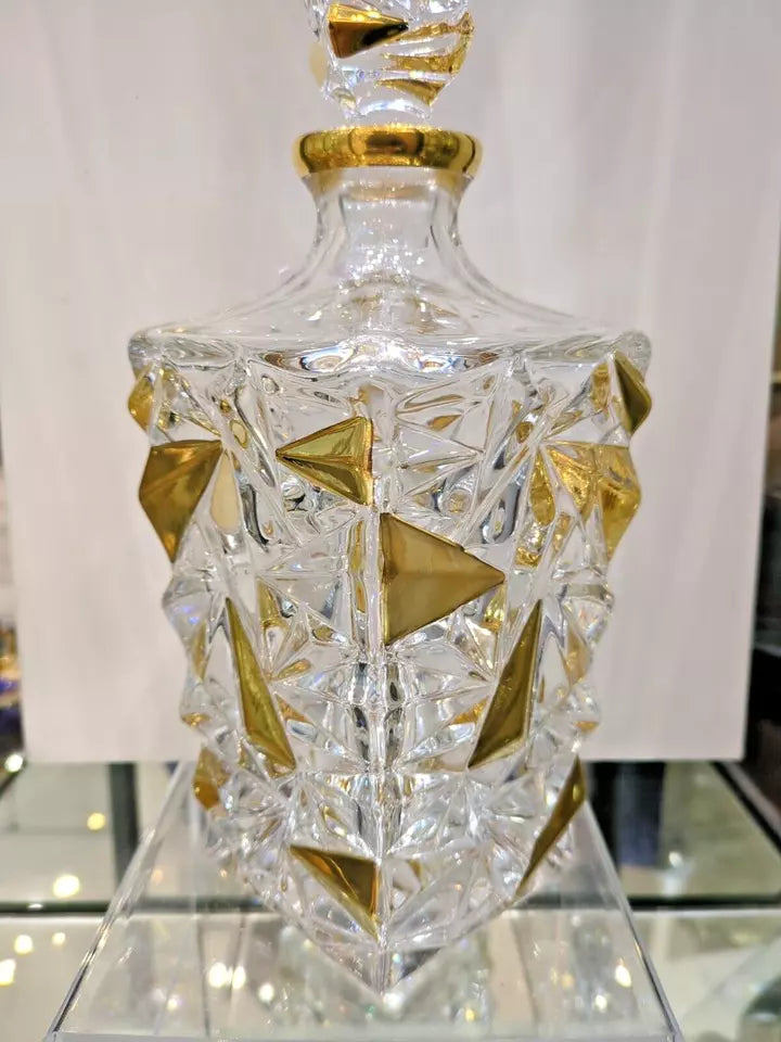 24kt Gold plated Venetian Glass Decanter 30 OZ