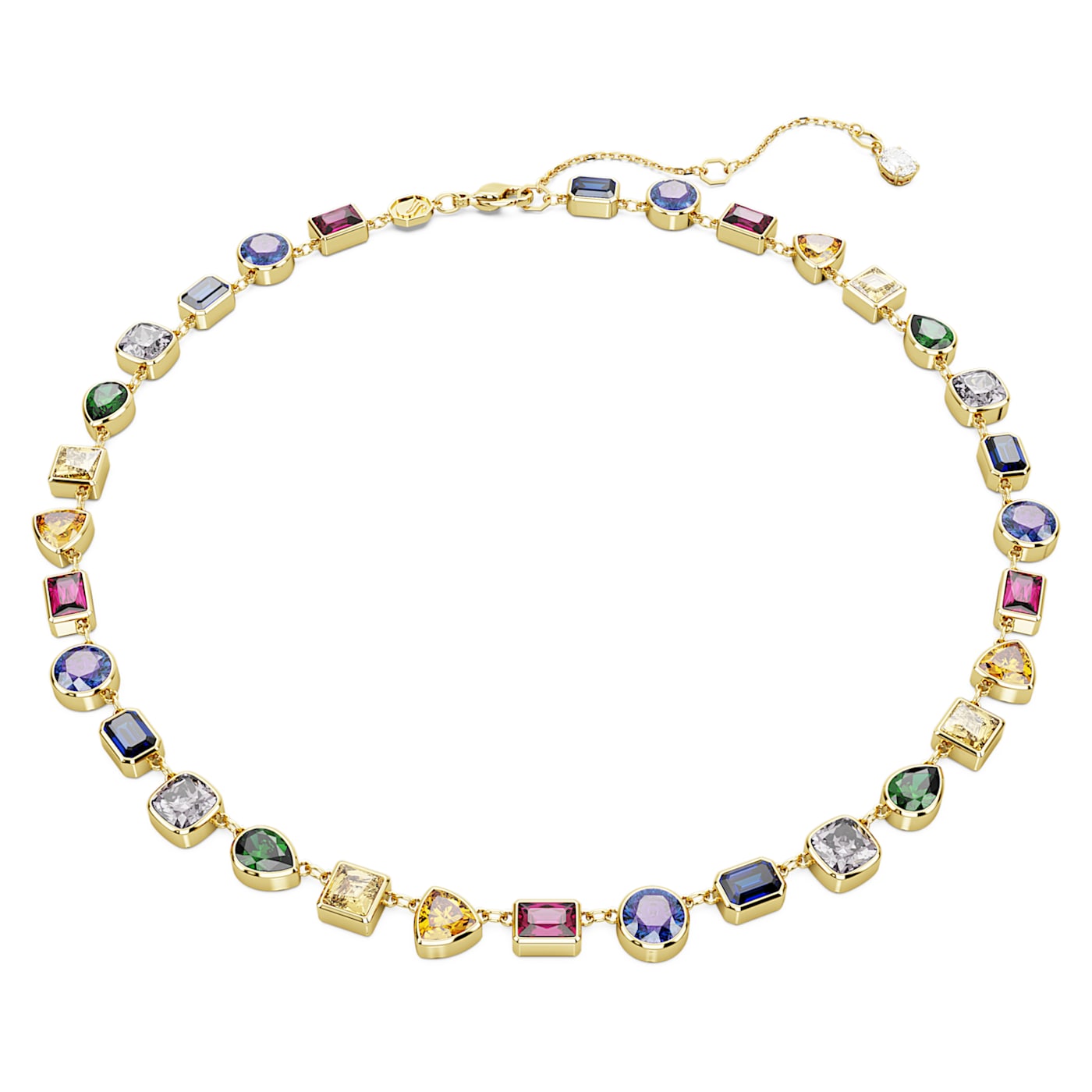 Stilla necklace Mixed cuts, Multicolored, Gold-tone plated 5662915