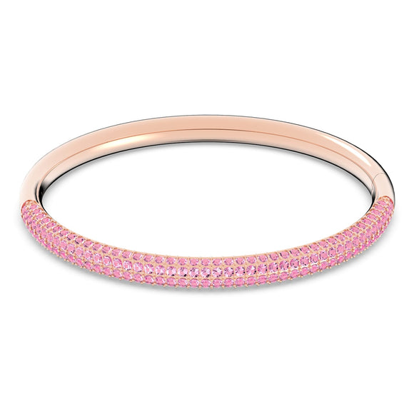 Stone bangle Pink, Rose gold-tone finish 5642915