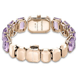 Watch Octagon cut bracelet, Purple, Champagne gold-tone finish 5722364