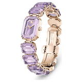 Watch Octagon cut bracelet, Purple, Champagne gold-tone finish 5722364