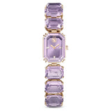 Watch Octagon cut bracelet, Purple, Champagne gold-tone finish 5722364