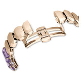 Watch Octagon cut bracelet, Purple, Champagne gold-tone finish 5722364