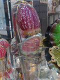 Satava Art Glass Gold Ruby JELLYFISH SEASCAPE 465-22